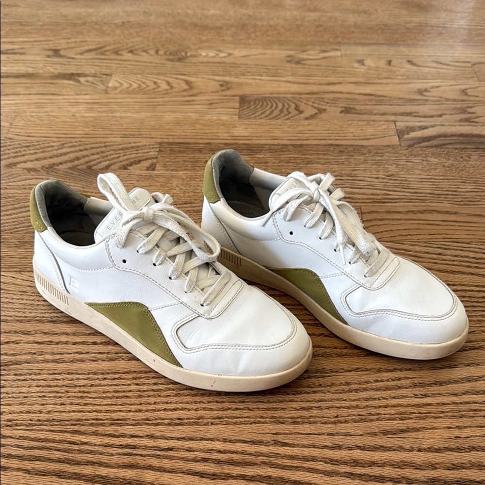 Everlane White and Green Sneakers